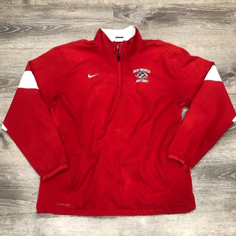 Nike Storm Fit University Of New Mexice Softball Windbreaker Jacket Men's Size M